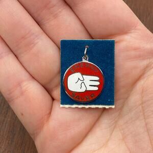 Vintage Griffith 925 Sterling Silver "Energy Saver" Pendant Bracelet Charm